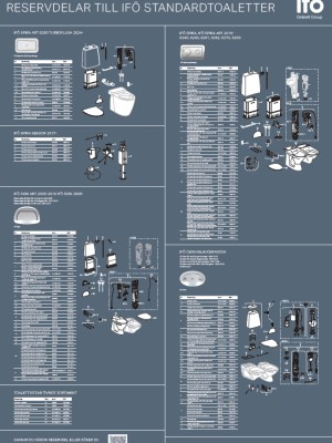 Reservdelsaffisch Ifö standardtoaletter 70x100 Reservdelsaffisch Ifö standardtoaletter 70x100