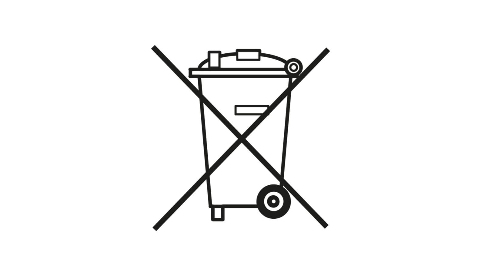 Symbol "Avfallshantering av förbrukade batterier"