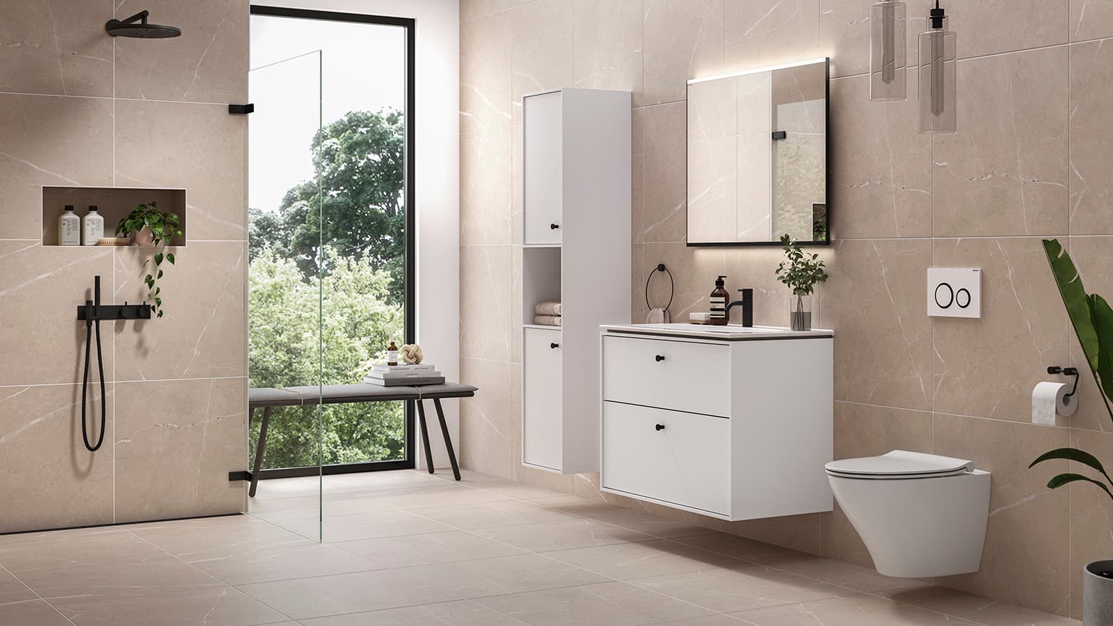 Ifö Sense Art badrumsmöbler i vitt Ifö Sense Art badrumsmöbler i vitt