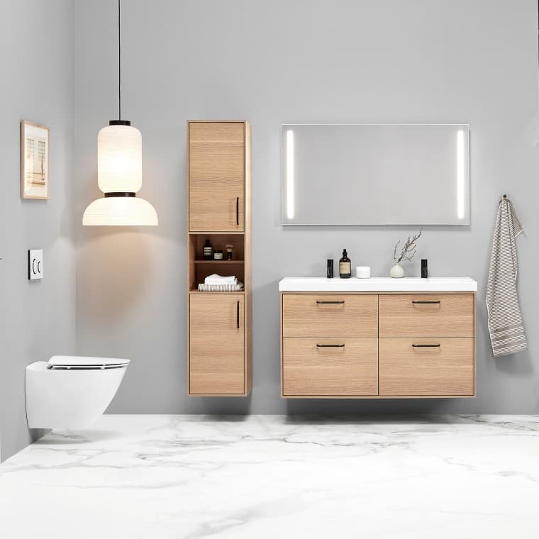 Ifö Sense Art möbler och Ifö Spira Art vägghängd toalett Ifö Sense Art möbler och Ifö Spira Art vägghängd toalett