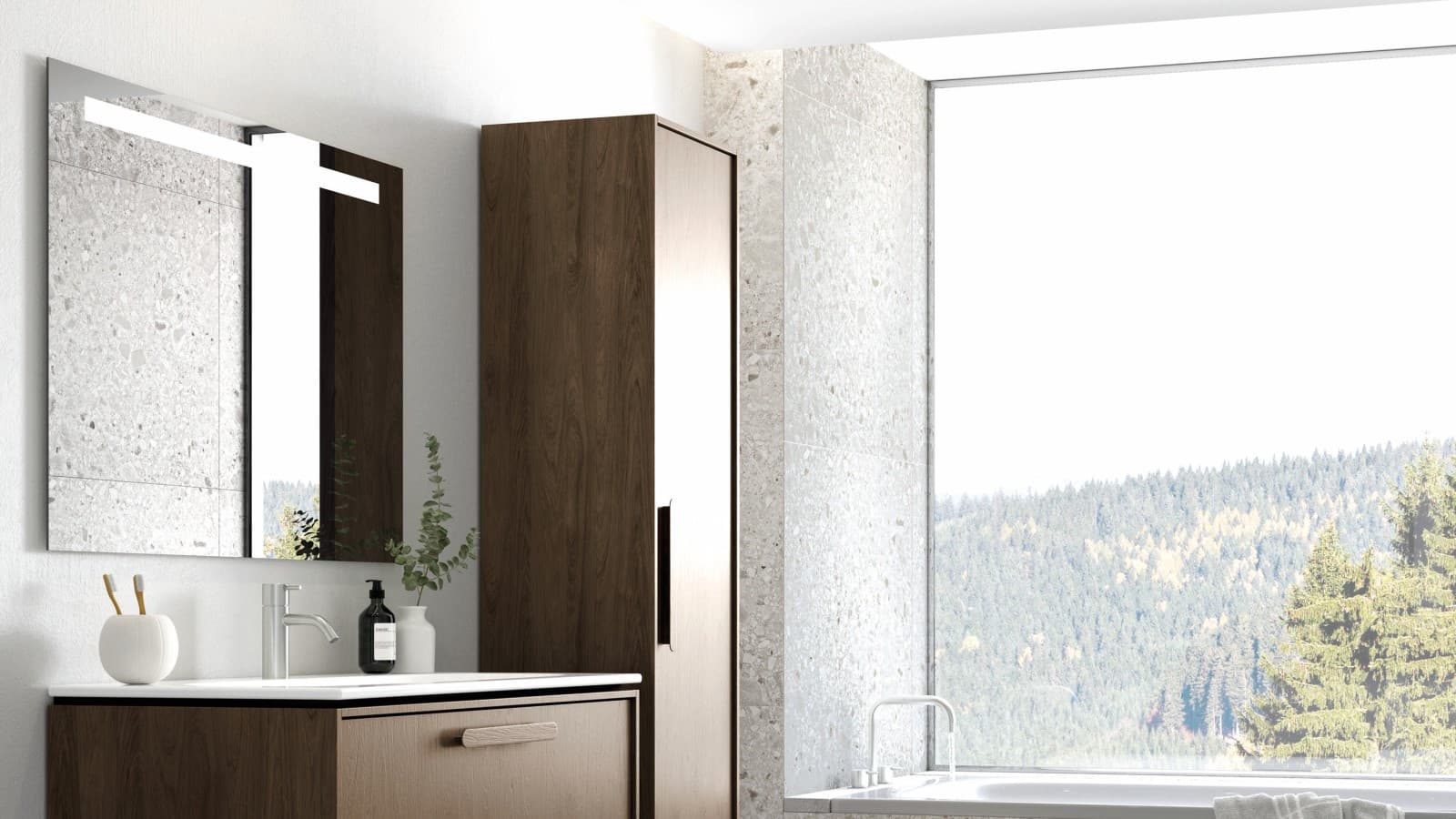 Ifö Sense Art badrumsmöbler i valnöt Ifö Sense Art badrumsmöbler i valnöt